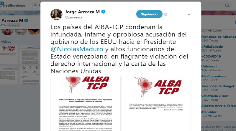 Países del Alba-TCP condenaron acusaciones por parte del gobierno que dirige Donald Trump