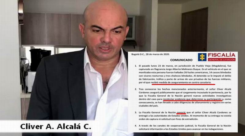 Califican de vergüenza actuación de Fiscalía colombiana al dejar escapar a EE.UU. al narcoparamilitar confeso Clíver Alcalá Cordones