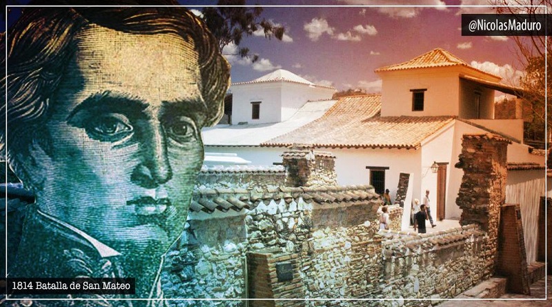 El presidente de la República Bolivariana de Venezuela, Nicolás Maduro, conmemoró este miércoles los 206 años de la Batalla de San Mateo el cual destacó el heroísmo de Antonio Ricaurte.