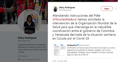 Venezuela solicitó intervención de la OMS para que Colombia asuma coordinación bilateral ante situación sanitaria en Cúcuta
