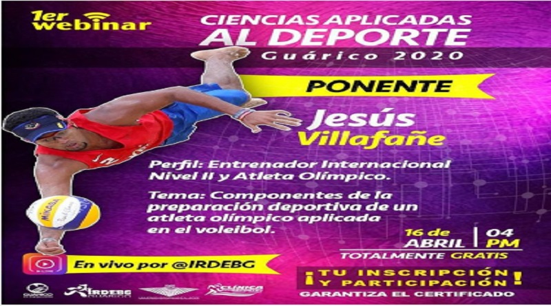 I Webinar sobre Ciencias Aplicadas al Deporte fortalecerán conocimientos de los atletas en distintas disciplinas