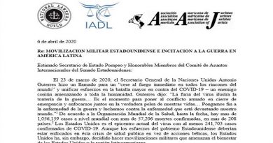Comunidad jurídica del mundo insta a EEUU cese del despliegue militar en Venezuela