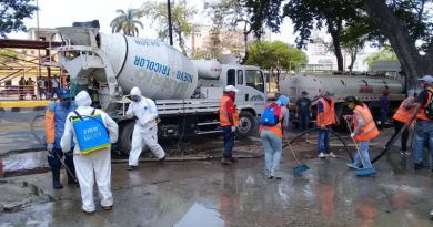 Gran Misión Venezuela Bella entrega a las BRICOTP dotación para jornadas de desinfección y limpieza de espacios públicos