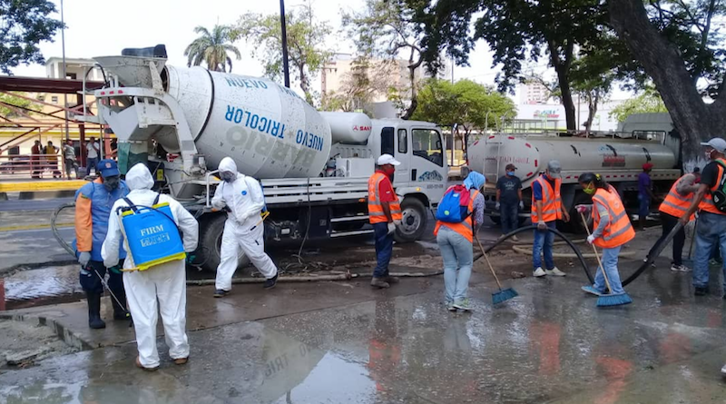 Gran Misión Venezuela Bella entrega a las BRICOTP dotación para jornadas de desinfección y limpieza de espacios públicos
