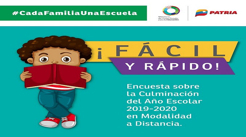 Más de 5 millones de personas han contestado la Encuesta del Sistema Patria para culminar el año escolar a distancia