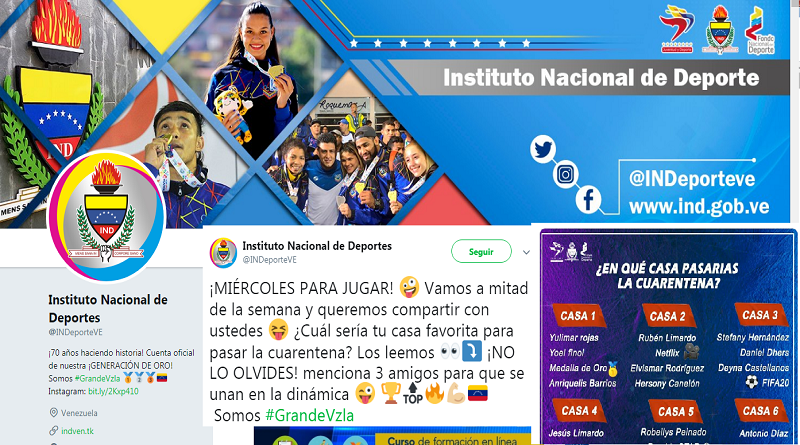 Reto #GrandeVZLA | IND invita a jugar en cuál casa de los atletas de la Generación de Oro pasarías la cuarentena