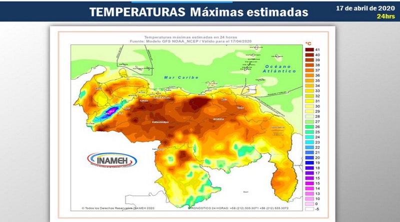 Aumento de temperaturas en el territorio nacional para este viernes