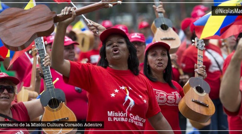 Venezolanos celebran 12 años de Misión Cultura “Corazón Adentro”