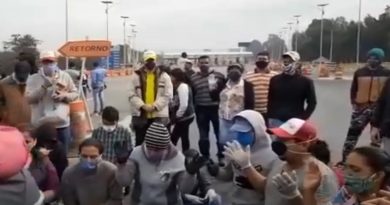 Más de 500 venezolanos varados en Colombia protestan para exigir al gobierno de Iván Duque regresar a Venezuela