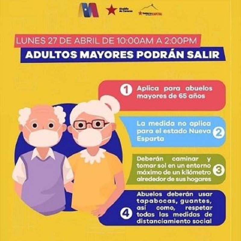 #PatriaProtegida| Abuelitos y Adultos Mayores disfrutaron al aire libre franja horaria de flexibilización en Cuarentena (+Fotos+Videos)