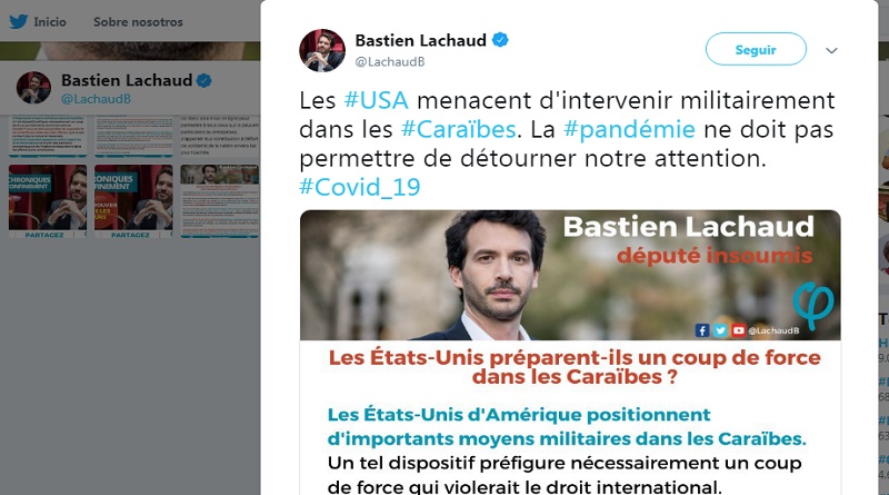 Diputado Bastien Lachaud: La Francia insumisa exige que Trump respete Ley Internacional, levante bloqueo y cese amenaza a Venezuela y Cuba