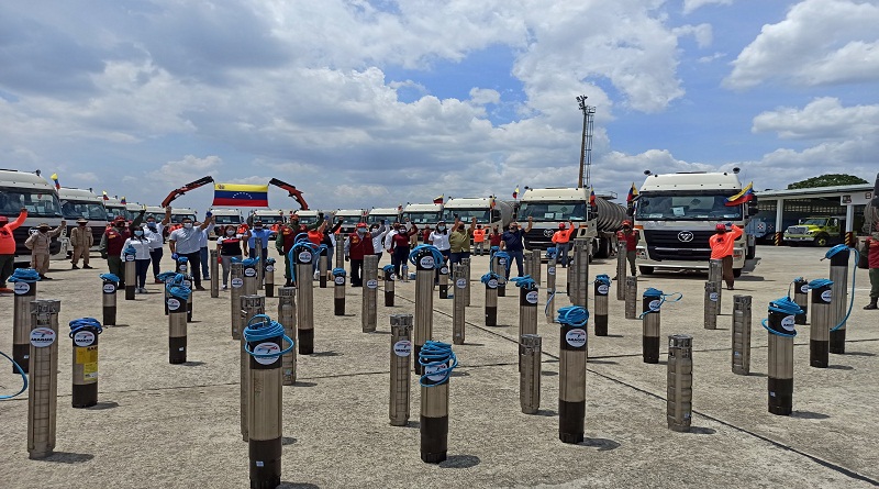 Gobierno de Aragua recibió dotación de 104 equipos para la reactivación de 75 pozos de agua potable