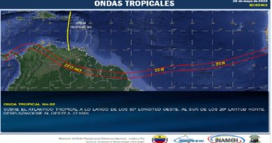 Precipitaciones en gran parte del país por paso de Onda Tropical número 2 por el Mar Caribe