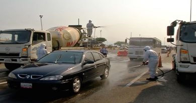 Más de 12 equipos realizan jornada de desinfección en la Autopista Caracas- La Guiara