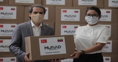 Empresarios turcos donan alimentos a mirandinos en aislamiento preventivo