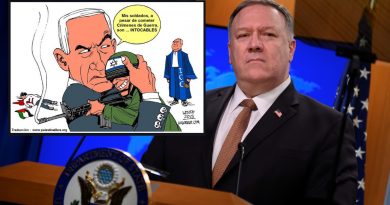 El Secretario de Estado de EE.UU., Mike Pompeo, durante una conferencia de prensa en el Departamento de Estado en Washington, el 25 de marzo de 2020. (Andrew Caballero-Reynolds / Reuters)