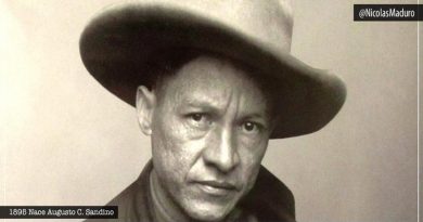 Venezuela rinde tributo al General nicaragüense Augusto C. Sandino quien ofrendó su vida por la soberanía de su pueblo
