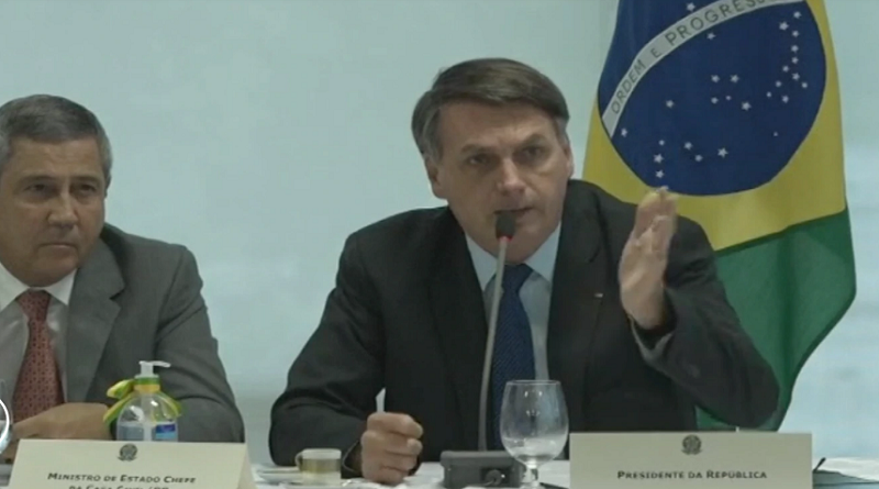 Bolsonaro en una captura del vídeo de la reunión ministerial difundido este viernes. (FOTO: DIVULGAÇÃO/PR | VIDEO: REUTERS)