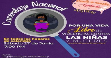 Colombia | Organizaciones feministas y sociales convocan cacerolazo por niña indígena violada por soldados