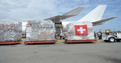 Arriban 94 toneladas de asistencia técnica humanitaria desde Suiza para el combate de la Covid-19