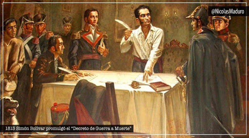 Venezuela ratifica derecho a defender la soberanía y la paz a 207 años del decreto de guerra a muerte