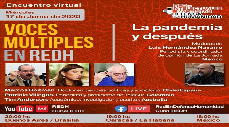 IV encuentro virtual "Voces Múltiples en REDH" abordará este jueves La pandemia y después