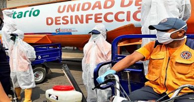 Realizan jornada de desinfección en mercados municipales de La Guaira