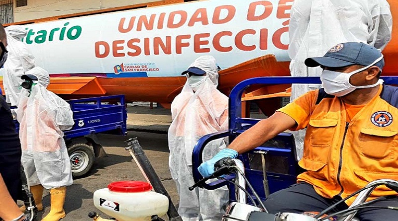 Realizan jornada de desinfección en mercados municipales de La Guaira