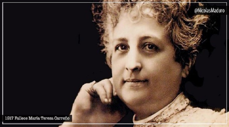 Venezuela conmemora 103 años de la siembra María Teresa Carreño