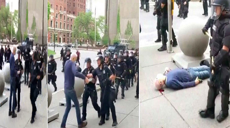 Policías de EE.UU. empujan a un anciano y lo dejan sangrando en las calles de Nueva York