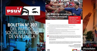 Boletín PSUV N° 207 evidencia la lucha del pueblo venezolano para la protección y contención de la Covid-19