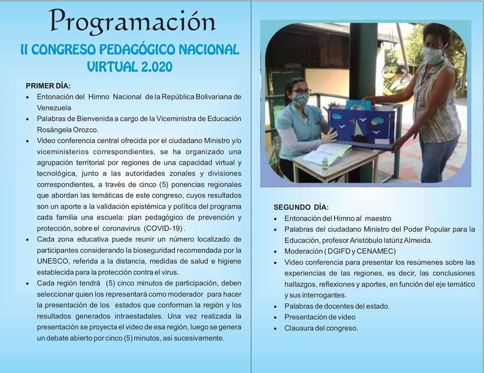 Todo listo para el II congreso Pedagógico virtual a realizarse el próximo 26 y 27 de junio