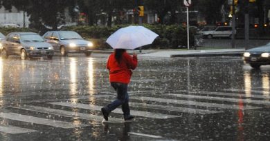 Inameh prevé lluvias de intensidad variable, lloviznas y chubascos en gran parte del país
