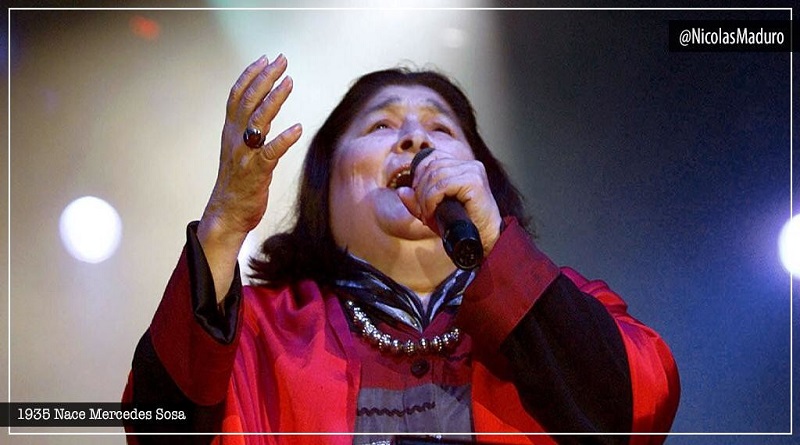 Venezuela rinde homenaje a "La Voz de América Latina" Mercedes Sosa a 85 años de su natalicio