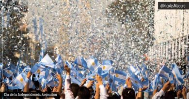 Venezuela felicita al pueblo de Argentina al conmemorar 204° aniversario de su independencia