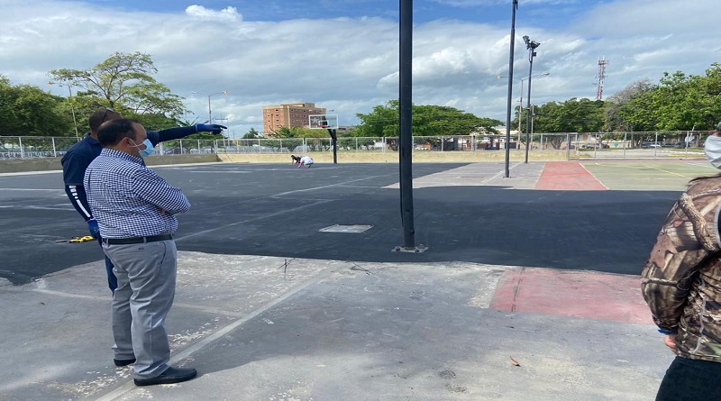 Avanzan trabajos de rehabilitación del Polideportivo Las Delicias de Aragua