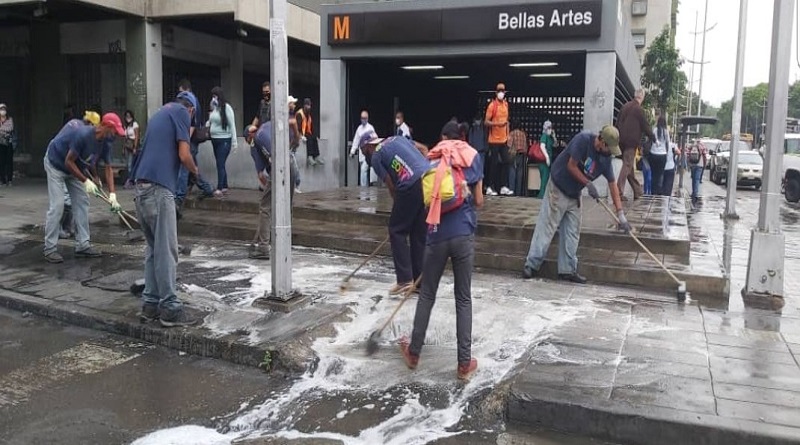 Despliegan en Venezuela jornadas de desinfección de espacios públicos para la contención de la Covid-19