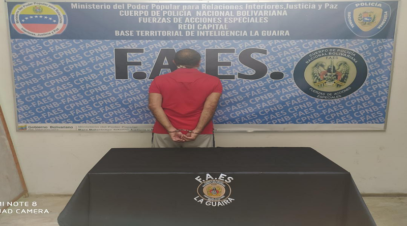 FAES captura ciudadano solicitado con Alerta Roja de Interpol en La Guaira