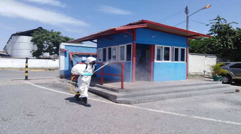Carabobo| Protección Civil realizan jornada de desinfección en la Jefatura Estadal de Mercal