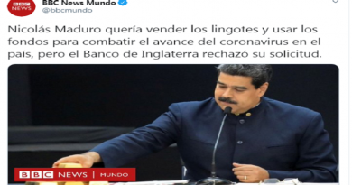 Hasta la BBC reconoce que Venezuela requiere su oro retenido ilegalmente en Banco de Inglaterra para atender pandemia