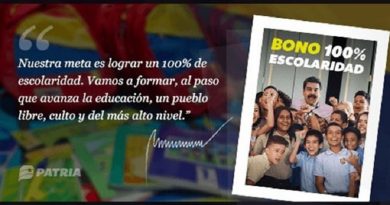 Inicia asignación de Bono 100% Escolaridad mediante el Carnet de la Patria