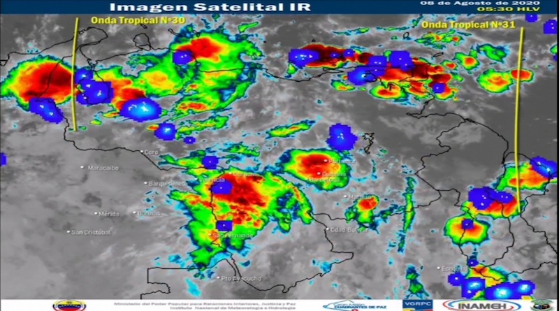 Inameh: este sábado continuarán las lluvias en gran parte del país