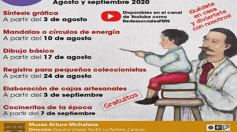 Museo Arturo Michelena abre talleres vacacionales en línea y gratuitos