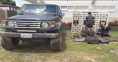 GNB aprehendió a tres ciudadanos con materiales y equipos de minería ilegal en Bolívar