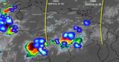 Ondas tropicales 35 y 36 generan abundante nubosidad en gran parte del territorio nacional