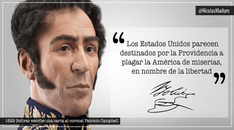 Jefe de Estado: Hace 191 años Bolívar alertó sobre la amenaza que representa el imperio de EE.UU. para el mundo