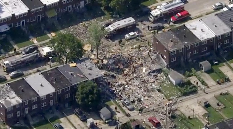 Una gran explosión en Baltimore destruye varios edificios residenciales (AP)
