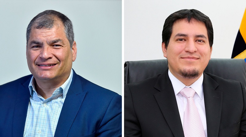 Rafael Correa y Andrés Araúz. (Reuters/Eric Vidal / Ministerio Coordinador de Conocimiento y Talento Humano / Reuters)