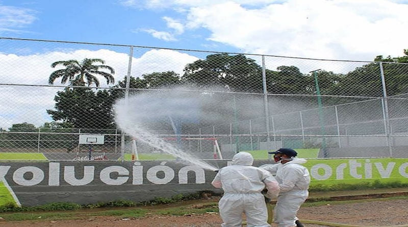 Realizan desinfección preventiva en áreas de salud y espacios deportivos en la parroquia Bella Vista de Aragua
