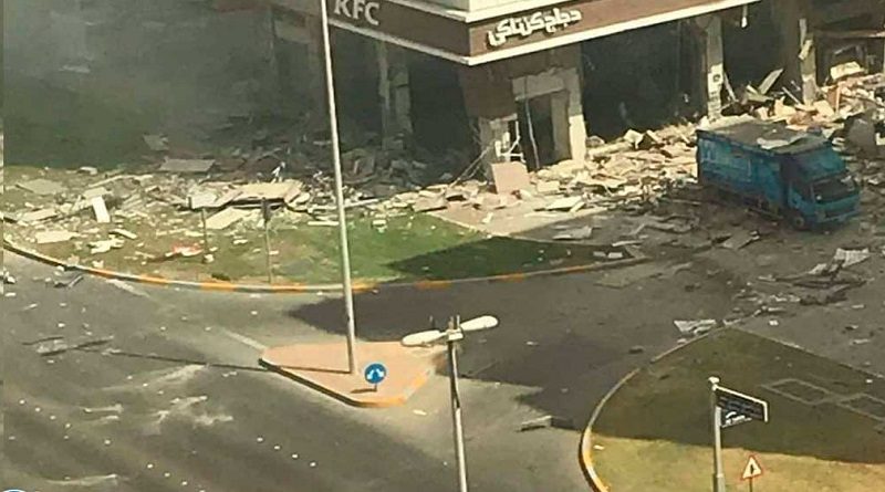 Una explosión se produjo este lunes en un restaurante de comida de una empresa estadounidense en los Emiratos Árabes Unidos (EAU). (Foto agencias)